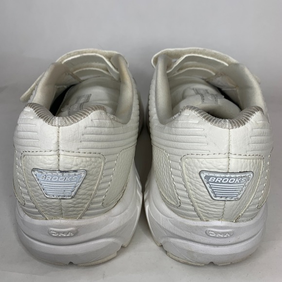 Brooks Addiction‎ Walker Womens 9 B White Leather Comfort Walking Shoes - Picture 4 of 8